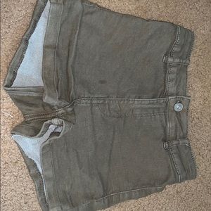 Dark Green High Waisted Shorts